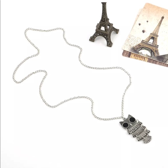 Cute Long Chain Owl Necklace N4 - Picture 4 of 4